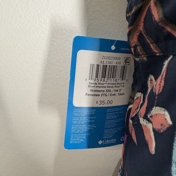 Columbia Women XXL Outdoor Hiking Omni-Shield Sandy River Printed Short III NWT - Picture 9 of 13